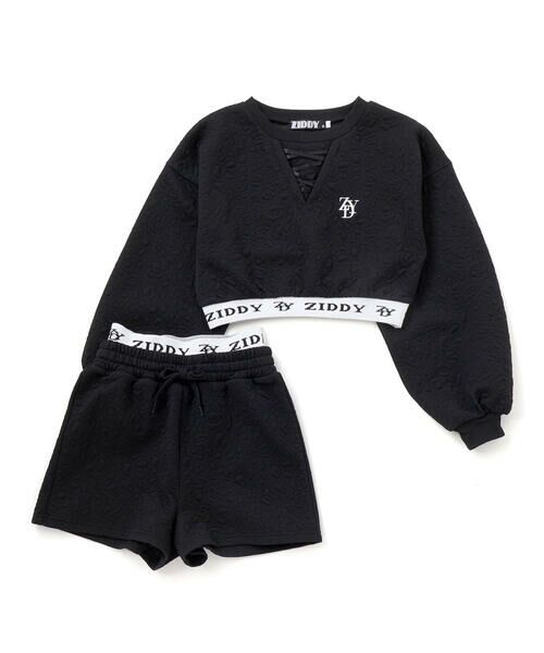 ZIDDY / ジディー セットアップ | 膨れジャガードトレーナー＆ショートパンツセット(130~160cm) | 詳細5