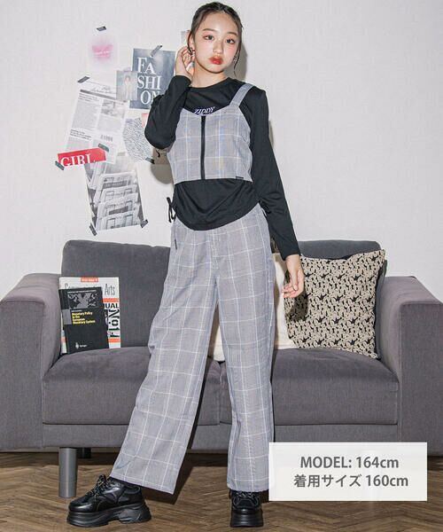 ZIDDY / ジディー セットアップ | チェックビスチェ＆ロングパンツセット(130~160cm) | 詳細1