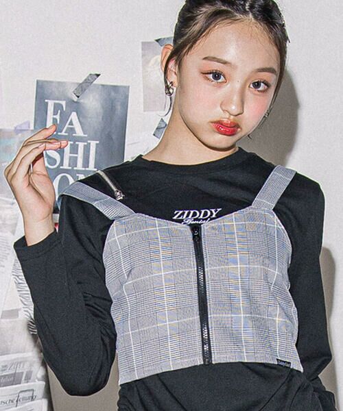 ZIDDY / ジディー セットアップ | チェックビスチェ＆ロングパンツセット(130~160cm) | 詳細2