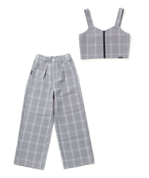 ZIDDY / ジディー セットアップ | チェックビスチェ＆ロングパンツセット(130~160cm) | 詳細4