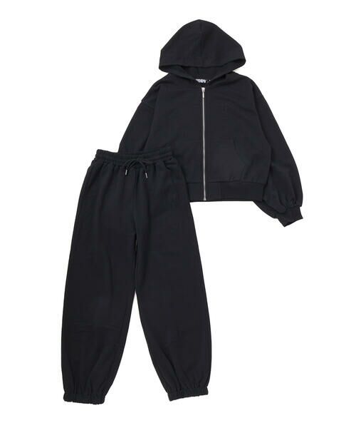 ZIDDY/WfB[ p[J[{gZbg(130~160cm) ubN F(160)