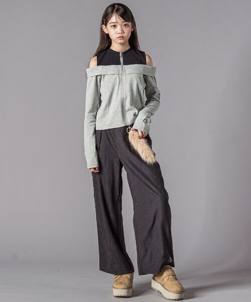 ZIDDY / ジディー その他パンツ | キーホルダー付きサテンライクワイドパンツ(130~160cm) | 詳細2