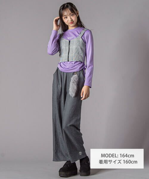 ZIDDY / ジディー その他パンツ | キーホルダー付きサテンライクワイドパンツ(130~160cm) | 詳細7