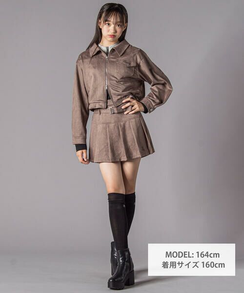 ZIDDY / ジディー ショート・ハーフ・半端丈パンツ | スエードポンチプリーツスカパン(130~160cm) | 詳細1