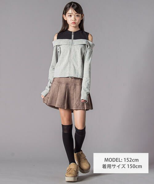 ZIDDY / ジディー ショート・ハーフ・半端丈パンツ | スエードポンチプリーツスカパン(130~160cm) | 詳細2