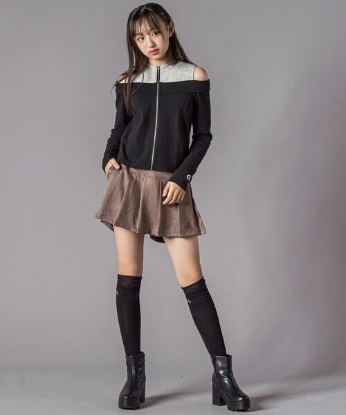 ZIDDY / ジディー ショート・ハーフ・半端丈パンツ | スエードポンチプリーツスカパン(130~160cm) | 詳細3