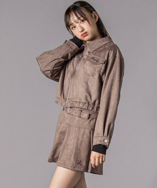 ZIDDY / ジディー ショート・ハーフ・半端丈パンツ | スエードポンチプリーツスカパン(130~160cm) | 詳細7