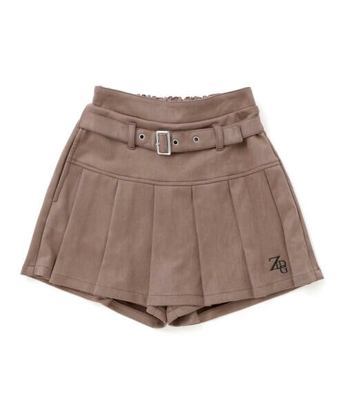 ZIDDY / ジディー ショート・ハーフ・半端丈パンツ | スエードポンチプリーツスカパン(130~160cm) | 詳細9
