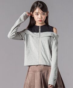 ZIDDY / ジディー Tシャツ | オフショルダージップトップス(130~160cm)