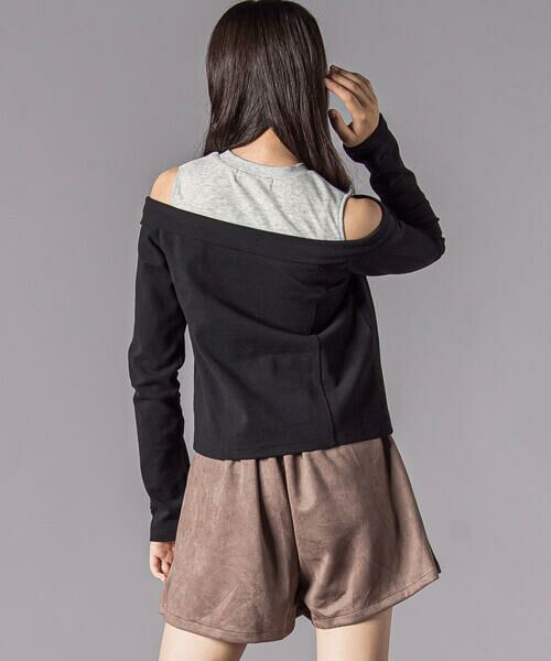 ZIDDY / ジディー Tシャツ | オフショルダージップトップス(130~160cm) | 詳細3