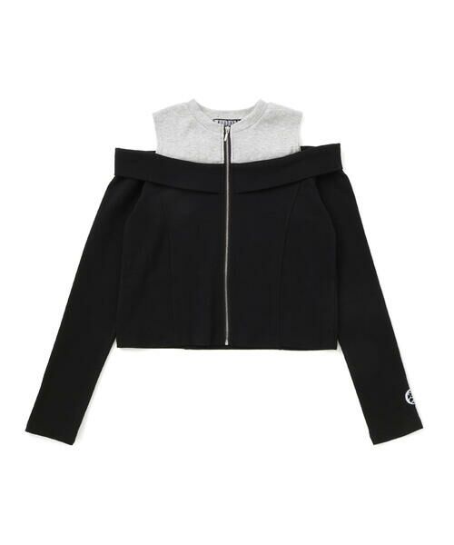 ZIDDY / ジディー Tシャツ | オフショルダージップトップス(130~160cm) | 詳細4