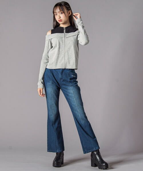 ZIDDY / ジディー Tシャツ | オフショルダージップトップス(130~160cm) | 詳細10