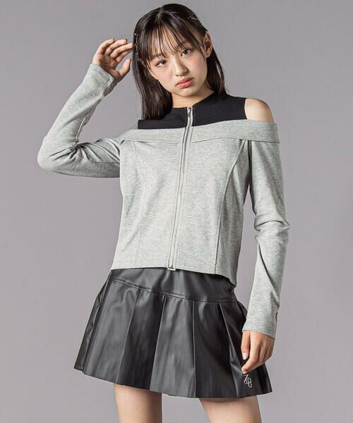 ZIDDY / ジディー Tシャツ | オフショルダージップトップス(130~160cm) | 詳細11