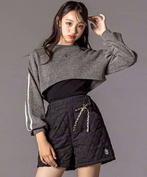 ZIDDY / ジディー その他トップス | メランジニット＆長袖リブTシャツセット(130~160cm) | 詳細9