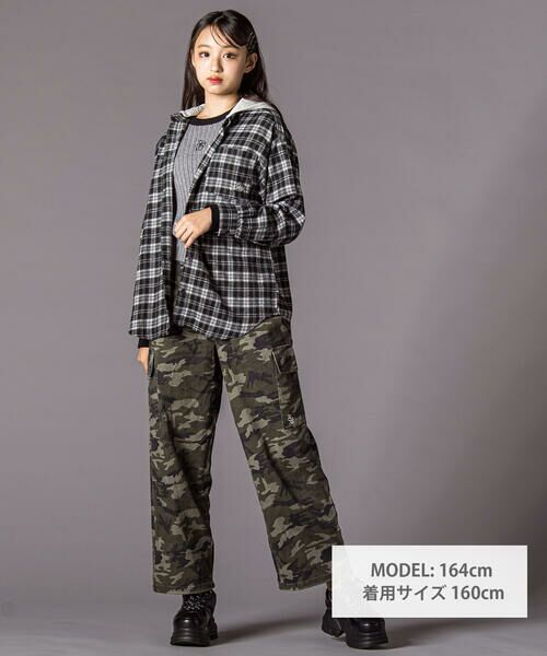 ZIDDY / ジディー シャツ・ブラウス | フード取り外しチェックシャツ(130~160cm) | 詳細1