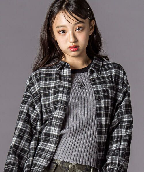 ZIDDY / ジディー シャツ・ブラウス | フード取り外しチェックシャツ(130~160cm) | 詳細3