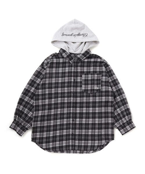 ZIDDY / ジディー シャツ・ブラウス | フード取り外しチェックシャツ(130~160cm) | 詳細5