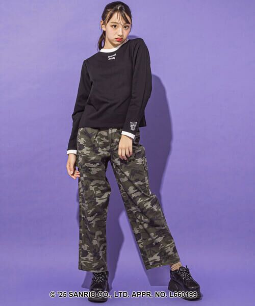 ZIDDY / ジディー スウェット | 【クロミ】刺しゅう配色リンガースウェット(130~160cm) | 詳細2