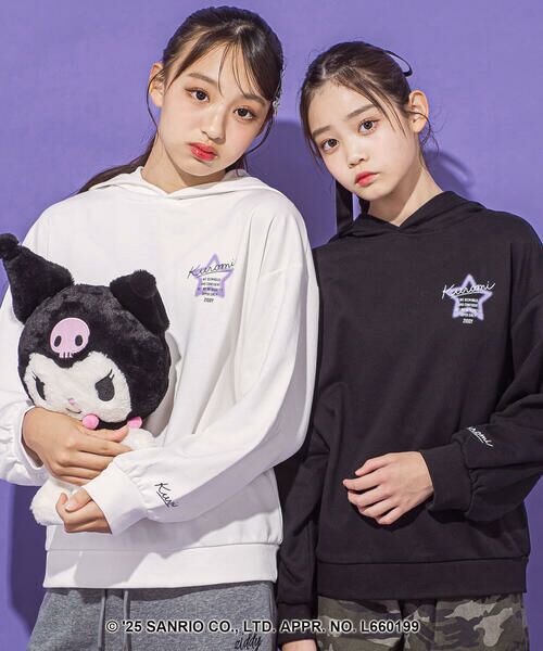 ZIDDY / ジディー スウェット | 【クロミ】ロゴプリント刺しゅうフーディ(130~160cm) | 詳細13