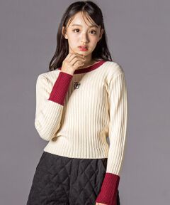 バイカラーリブニット(130~160cm)