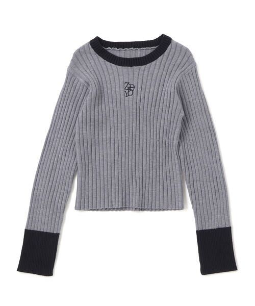 ZIDDY / ジディー ニット・セーター | バイカラーリブニット(130~160cm) | 詳細15