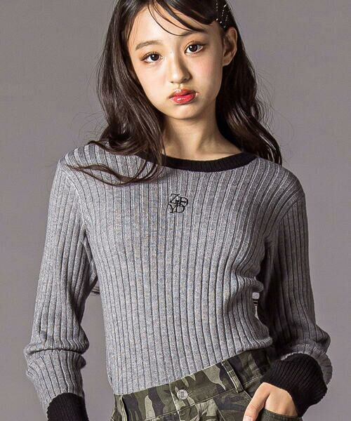 ZIDDY / ジディー ニット・セーター | バイカラーリブニット(130~160cm) | 詳細13