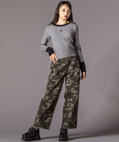 ZIDDY / ジディー ニット・セーター | バイカラーリブニット(130~160cm) | 詳細14