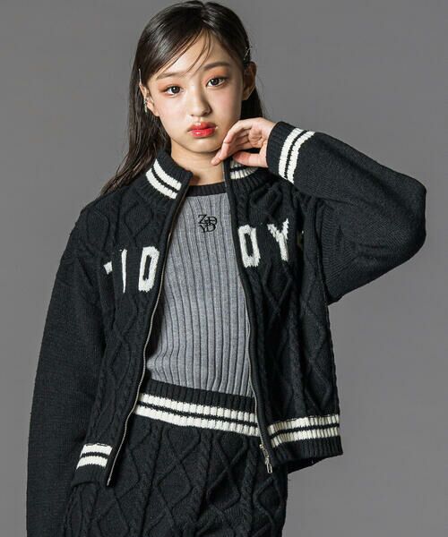 ZIDDY / ジディー その他トップス | ダブルジップスカパンニットセットアップ(130~160cm) | 詳細3