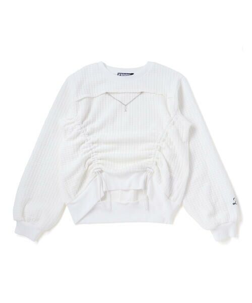 ZIDDY / ジディー スウェット | 膨れジャガードトドロストトップス(130~160cm)(ホワイト)