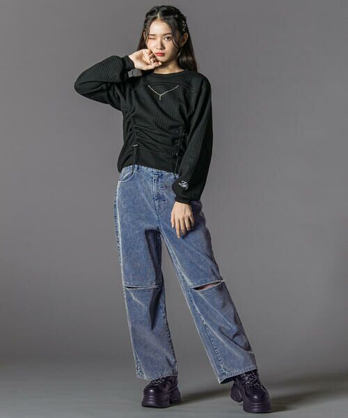 ZIDDY / ジディー スウェット | 膨れジャガードトドロストトップス(130~160cm) | 詳細15