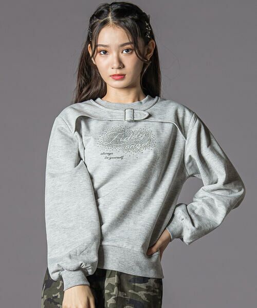 ZIDDY/ジディー チャーム付きトレーナー(130~160cm) グレー 130cm