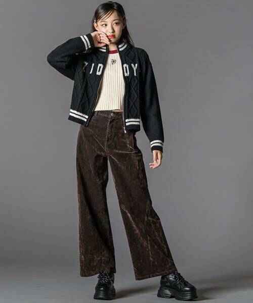 ZIDDY / ジディー デニムパンツ | フロッキーワイドデニム(130~160cm) | 詳細5