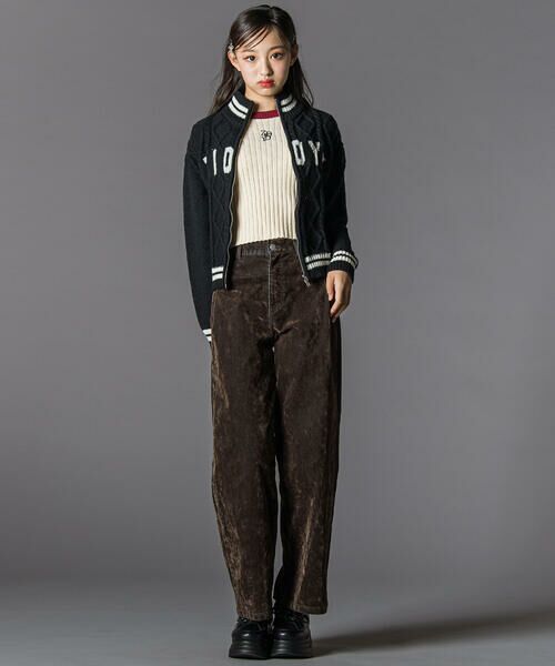 ZIDDY / ジディー デニムパンツ | フロッキーワイドデニム(130~160cm) | 詳細6