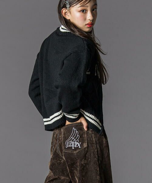 ZIDDY / ジディー デニムパンツ | フロッキーワイドデニム(130~160cm) | 詳細7