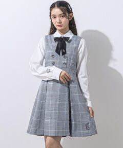 ZIDDY / ジディー ミニ丈・ひざ丈ワンピース | グレンチェックジャンパースカート(130~160cm)