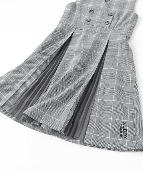 ZIDDY / ジディー ミニ丈・ひざ丈ワンピース | グレンチェックジャンパースカート(130~160cm) | 詳細12