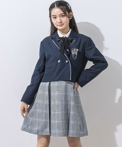 ZIDDY / ジディー ミニ丈・ひざ丈ワンピース | グレンチェックジャンパースカート(130~160cm) | 詳細2