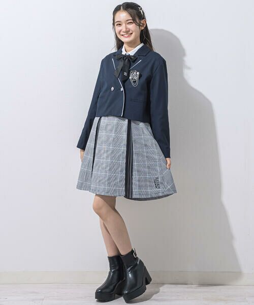 ZIDDY / ジディー ミニ丈・ひざ丈ワンピース | グレンチェックジャンパースカート(130~160cm) | 詳細3