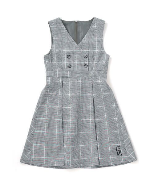 ZIDDY / ジディー ミニ丈・ひざ丈ワンピース | グレンチェックジャンパースカート(130~160cm) | 詳細6