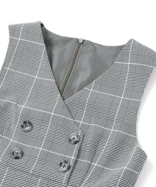 ZIDDY / ジディー ミニ丈・ひざ丈ワンピース | グレンチェックジャンパースカート(130~160cm) | 詳細8