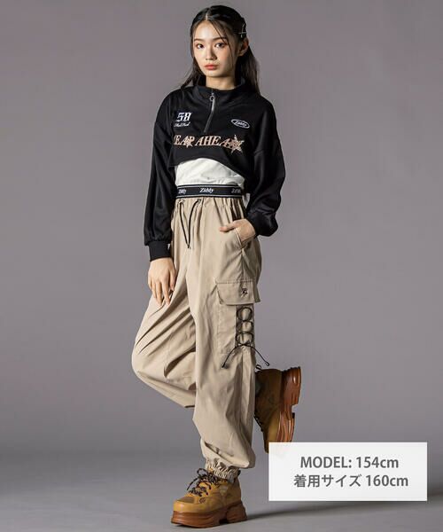 ZIDDY / ジディー カーゴパンツ | レースアップナイロンカーゴパンツ(130~160cm) | 詳細5