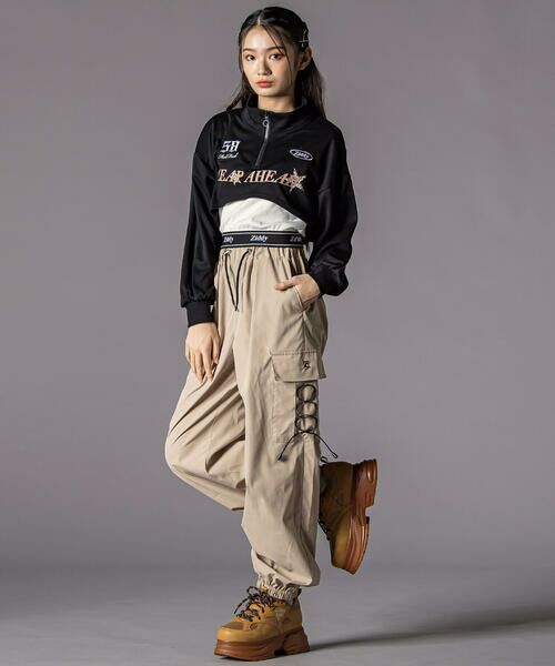 ZIDDY / ジディー カーゴパンツ | レースアップナイロンカーゴパンツ(130~160cm) | 詳細7
