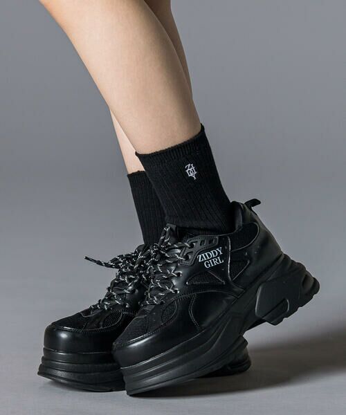 ZIDDY / ジディー ソックス | ロゴ刺しゅうリブソックス(19~24cm) | 詳細1