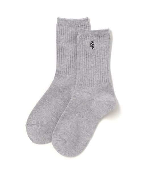 ZIDDY / ジディー ソックス | ロゴ刺しゅうリブソックス(19~24cm) | 詳細4