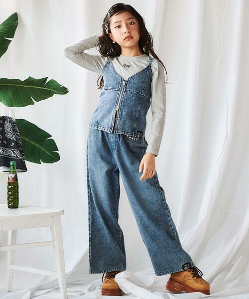 ZIDDY / ジディー デニムパンツ | スタッズデニムワイドパンツ(130~160cm) | 詳細6