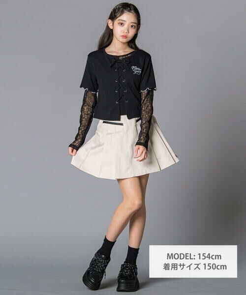 ZIDDY / ジディー その他パンツ | レザーポケット プリーツスカパン(130~160cm) | 詳細7