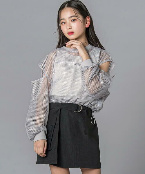 ZIDDY / ジディー その他トップス | メッシュトップス＆タンクトップセット（スポMIXクロップ）(130~160cm) | 詳細5