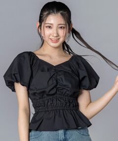 ZIDDY / ジディー シャツ・ブラウス | 2WAYオフショルダーシャーリングトップスブラウス(130~160cm)