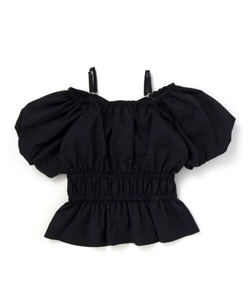 ZIDDY / ジディー シャツ・ブラウス | 2WAYオフショルダーシャーリングトップスブラウス(130~160cm) | 詳細5