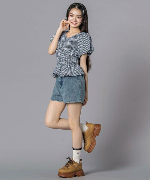 ZIDDY / ジディー シャツ・ブラウス | 2WAYオフショルダーシャーリングトップスブラウス(130~160cm) | 詳細8